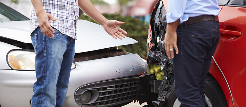 drivers arguing after accident